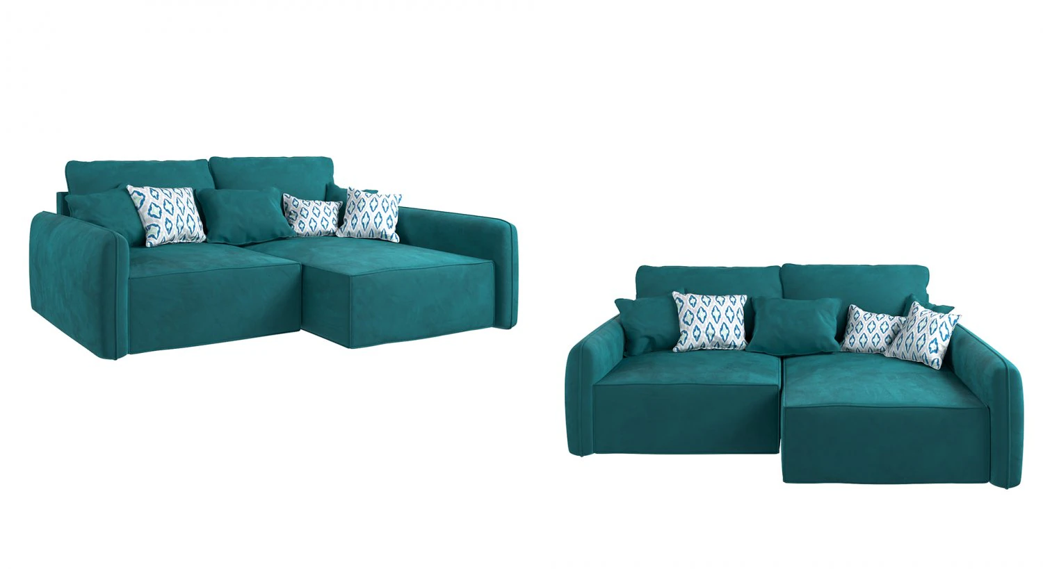 Corner sofa Portland - emerald 3D Model .c4d .max .obj .3ds .fbx .stl .blend