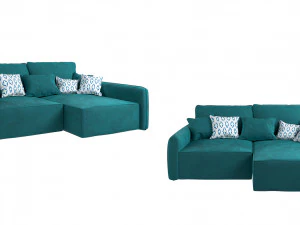Sofá de canto Portland - esmeralda Modelo 3D