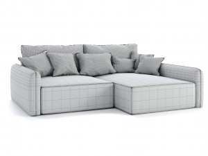 Corner sofa Portland - pink 3D Model