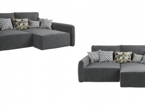 Corner sofa Portland - gray 3D 模型
