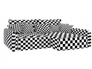 Corner sofa Portland - gray 3D-Modell