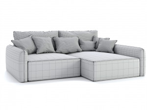 Corner sofa Portland - gray 3D-Modell