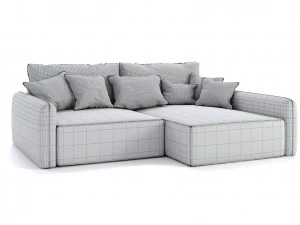 Corner sofa Portland - gray 3D Model