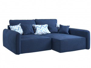 Corner sofa Portland - blue Modelo 3D
