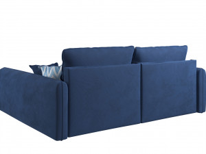 Corner sofa Portland - blue Modelo 3D