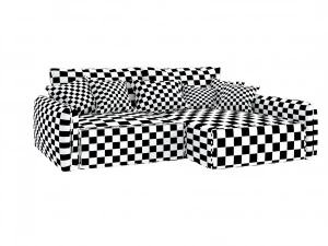 Corner sofa Portland - blue 3D Model