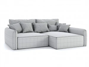 Corner sofa Portland - blue 3D Model