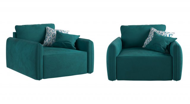 Armchair Portland - emerald 3D Model .c4d .max .obj .3ds .fbx .stl .blend 