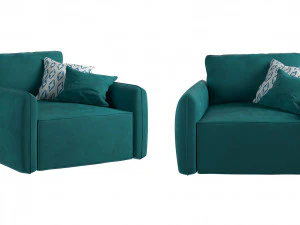 Sill&oacute;n Portland - esmeralda Modelo 3D