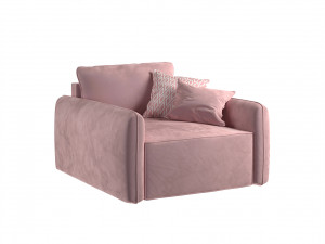 Armchair Portland - pink 3D 模型