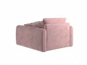 Armchair Portland - pink 3D 模型