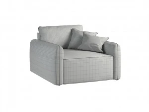 Armchair Portland - pink 3D Model