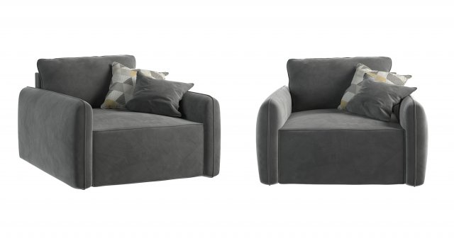 Armchair Portland-gray Model 3D .c4d .max .obj .3ds .fbx .stl .blend