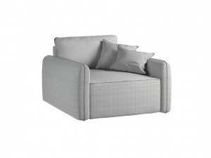 Armchair Portland-blue Modèle 3D