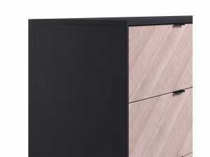 Chest of drawers Fjord 6 dark grey white 3D Модель