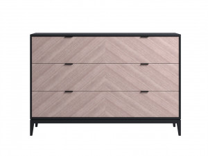 Chest of drawers Fjord 6 dark grey white 3D Модель