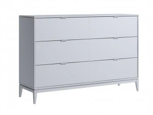 Chest of drawers Fjord 6 dark grey white 3D Model