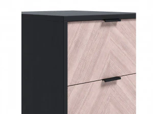 Bedside table dark gray and white 3D Model