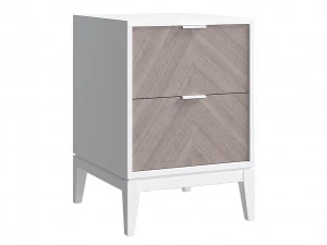 Bedside table dark gray and white 3D Model