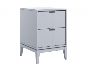 Bedside table dark gray and white 3Dモデル