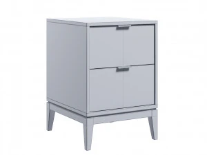 Bedside table dark gray and white 3D Model