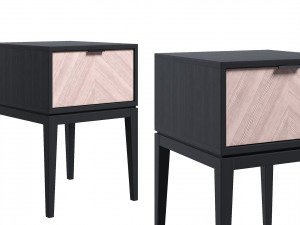 Bedside table with high legs 3D Model