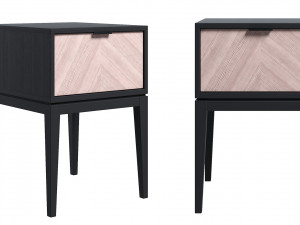 Bedside table with high legs 3D 模型