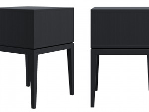 Bedside table with high legs 3D 模型