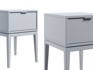 Bedside table with high legs 3D 模型