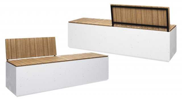 Concrete bench - BOX WB 3D Model .c4d .max .obj .3ds .fbx .stl .blend 