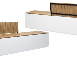 Concrete bench - BOX WB Modello 3D