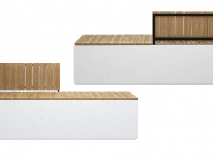 Concrete bench - BOX WB 3D Model