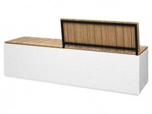 Concrete bench - BOX WB 3D Model