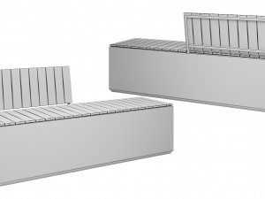 Concrete bench - BOX WB 3D Model