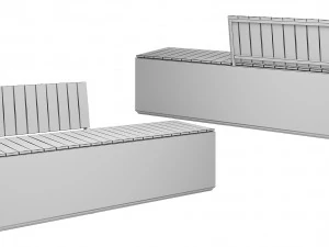 Concrete bench - BOX WB 3D Model