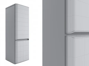 Fridge - white gray black 3D Model