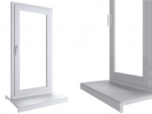 Plastic window - white 3D Model