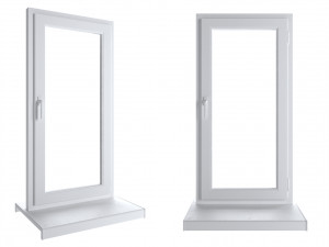 Plastic window - white 3D Model