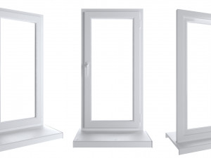 Plastic window - white 3D Model