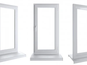 Ventana de pl&aacute;stico - blanca Modelo 3D