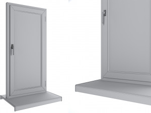 Plastic window - white 3D Model