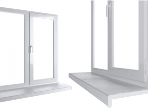 Plastic window - white 3D Model