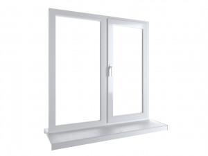 Plastic window - white Modèle 3D
