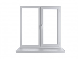 Plastic window - white Modèle 3D