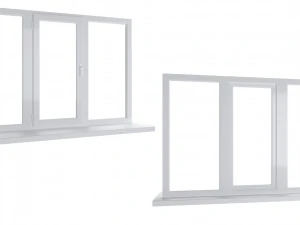 Large plastic window - white 3D Model