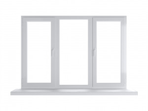 Large plastic window - white Modèle 3D