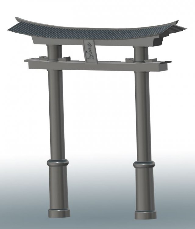 Torii Japan portal Samurai 3Dプリントモデル .c4d .max .obj .3ds .fbx .stl .blend 