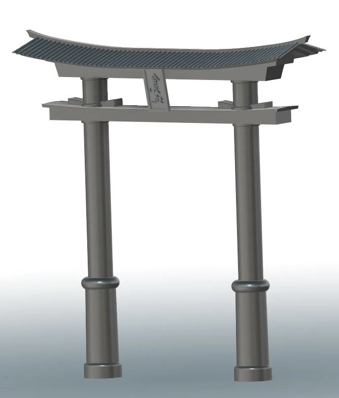Torii Japan portal Samurai 3D Print Model .c4d .max .obj .3ds .fbx .stl .blend 