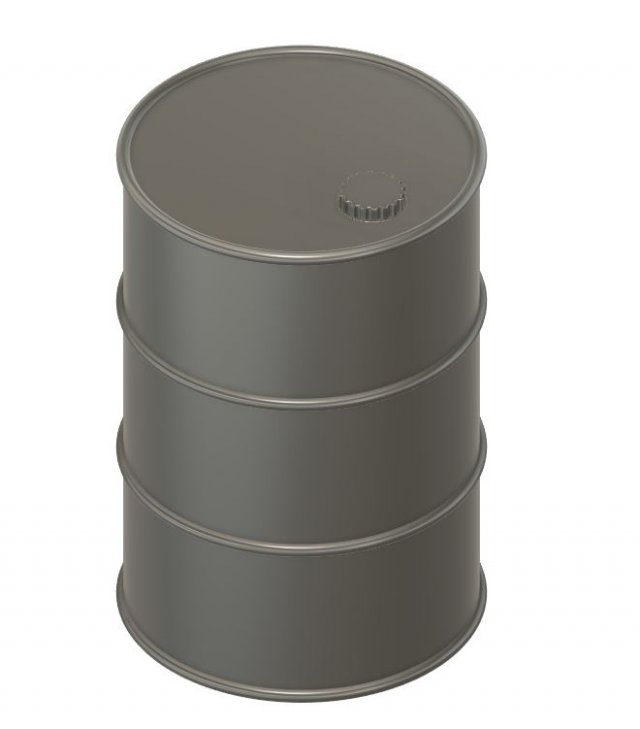 Oil Barrel 3Dプリントモデル .c4d .max .obj .3ds .fbx .stl .blend 