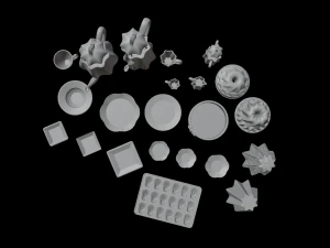 Dollhouse tableware set 3D Print Model